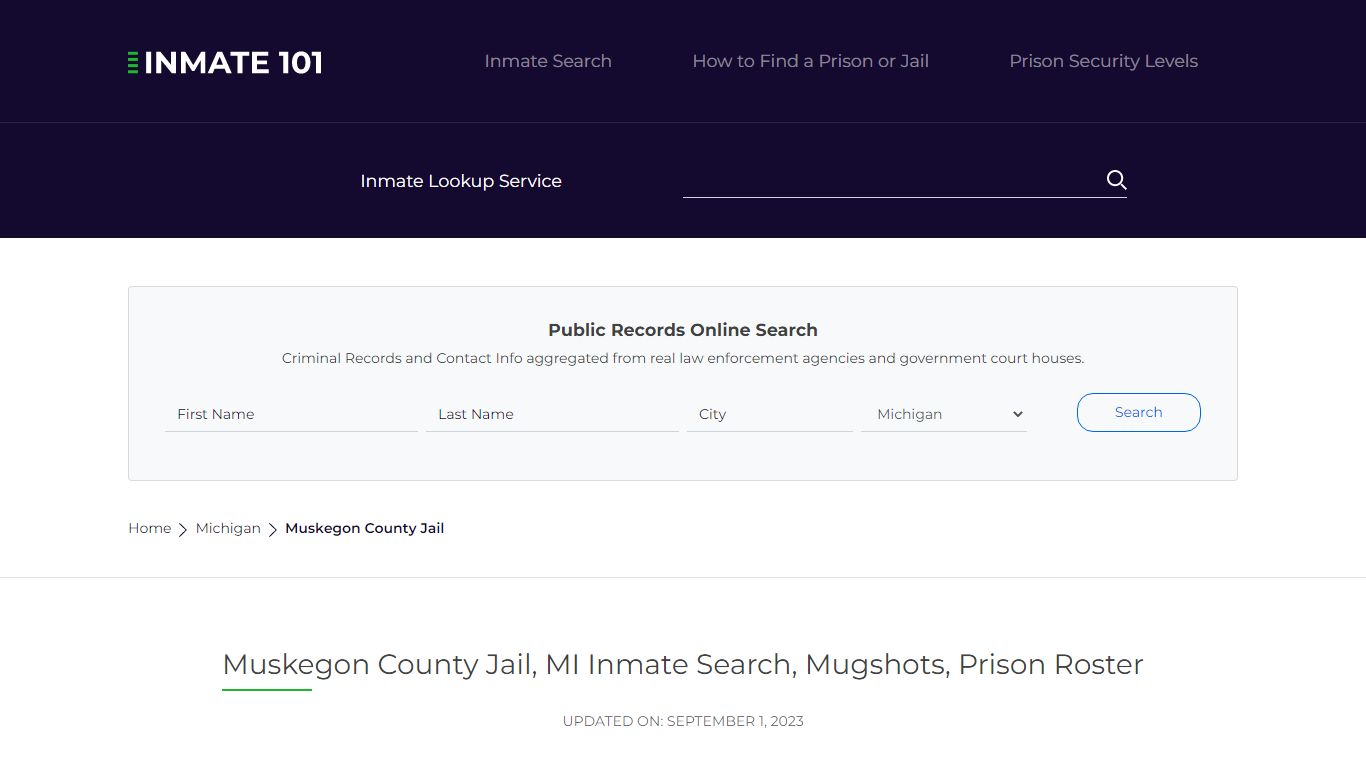 Muskegon County Jail, MI Inmate Search, Mugshots, Prison Roster